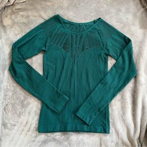 Express green long sleeve top Size SX